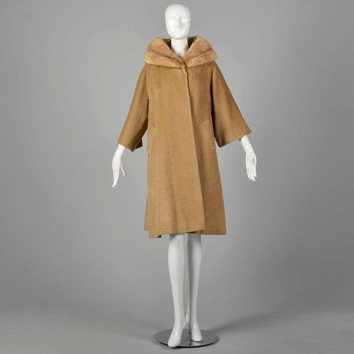 Lilli Ann 1960s Wool Coat with Mink Collar