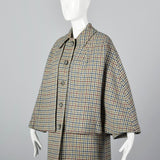 1970s Scottish Tweed Inverness Style Cape Coat