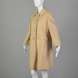 Large 1960s Cream Cashmere Coat