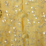 1960s Yellow Chiffon Beaded Dress