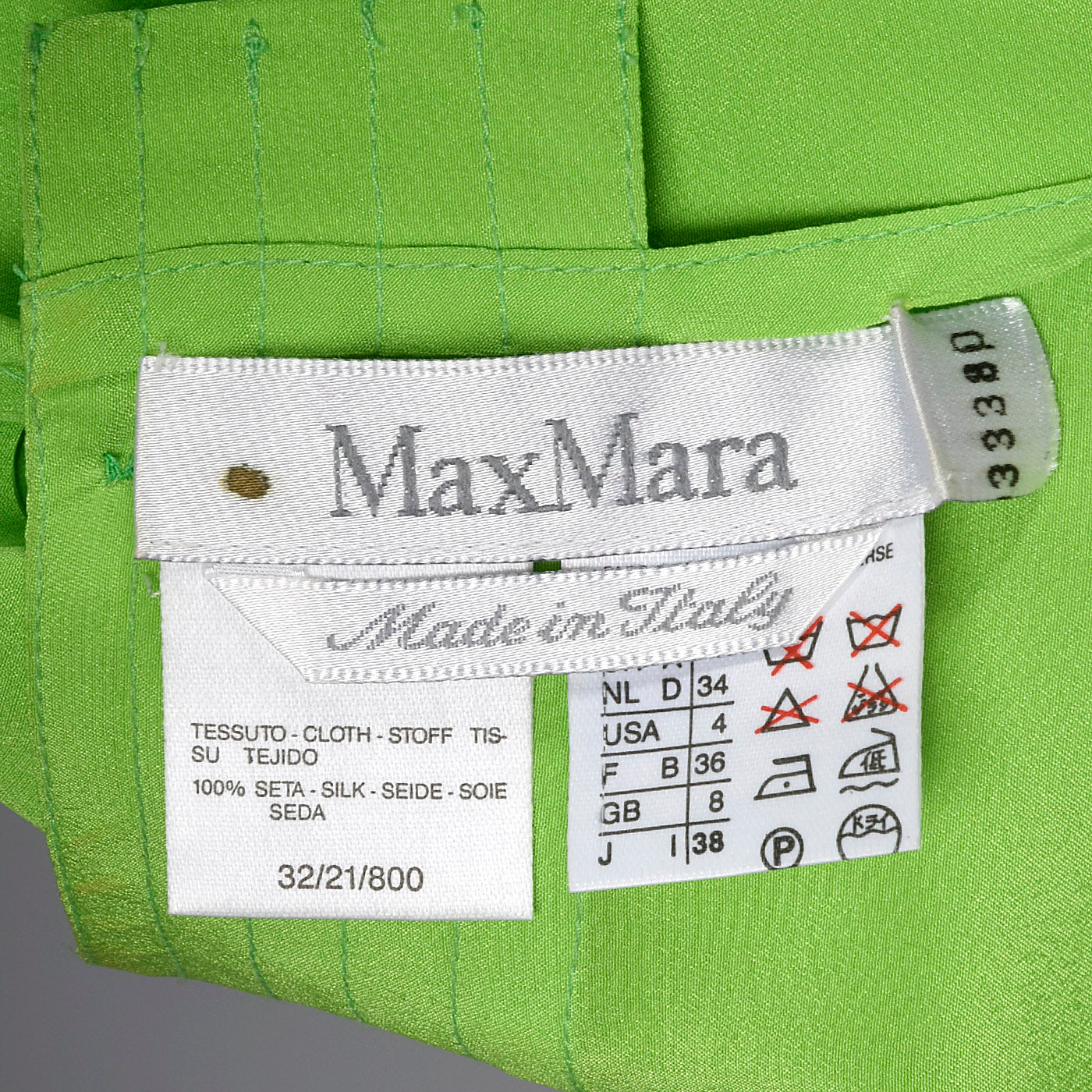 1990s Max Mara Green Silk Top