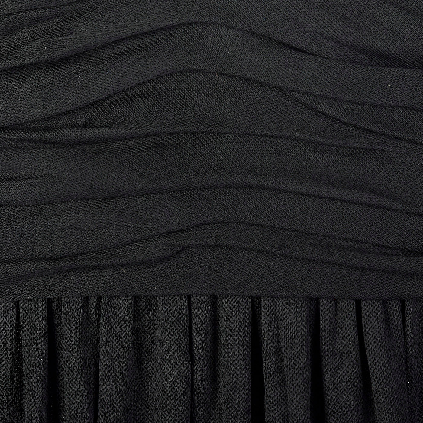 1970s Black Jersey Knit Maxi Dress
