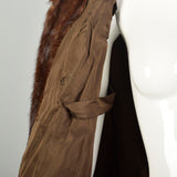 OSFM 1950's Mink Batwing Cuffed Cape Fur Jacket Glamorous Cocoon Wrap Mink Stole