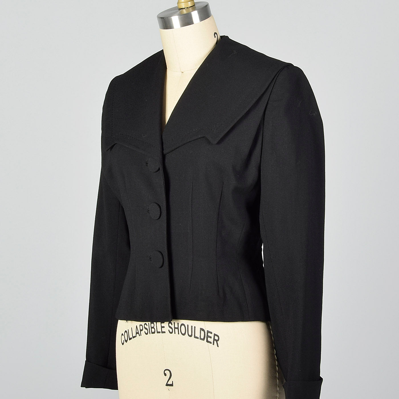 Small 1950s Black Blazer Jacket