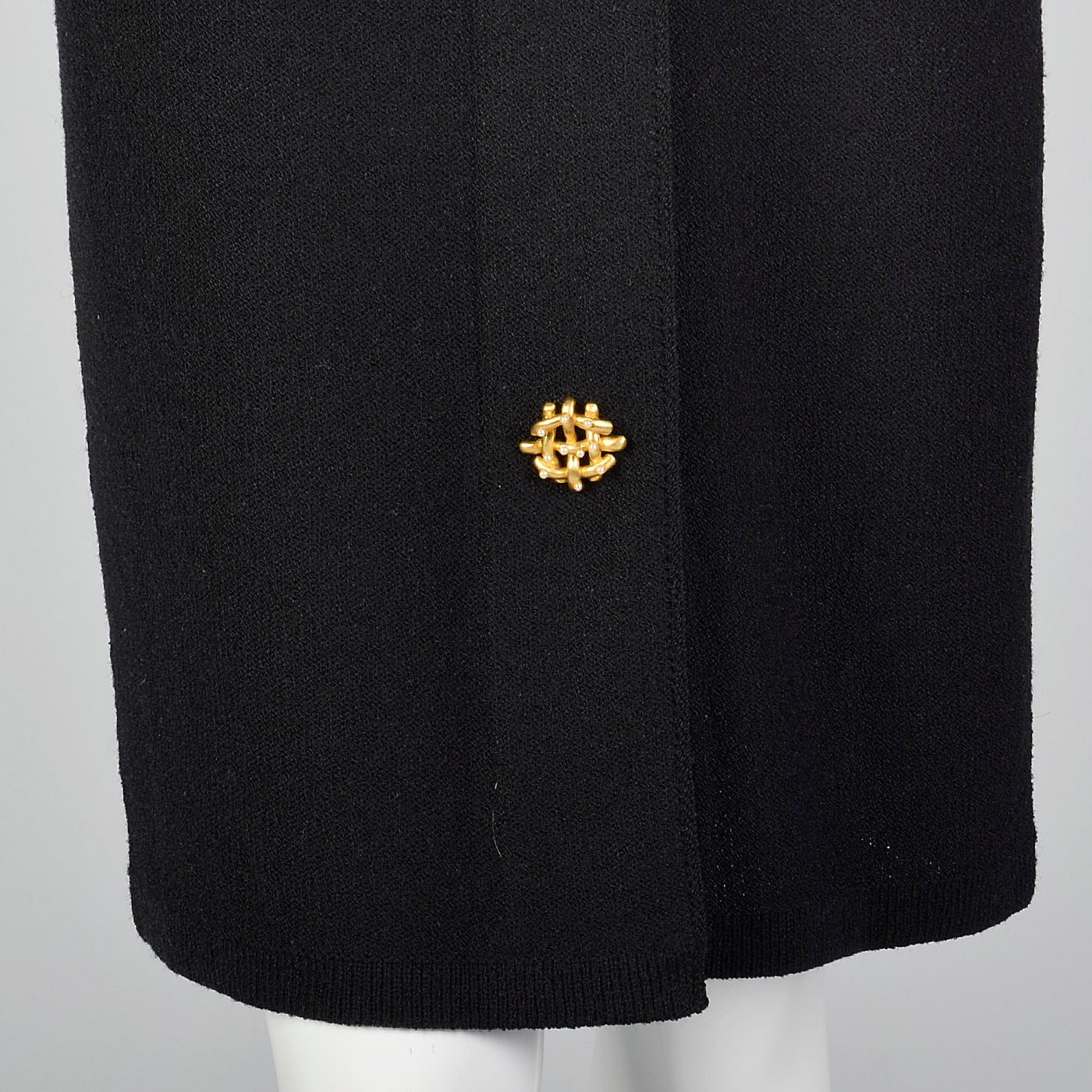 1980s Steve Fabrikant Black Sweater Dress