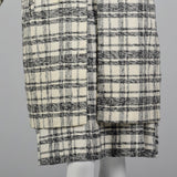 1960s Plaid Clutch Coat with Matching Skirt