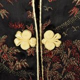 1960s Black Brocade Pajama Set