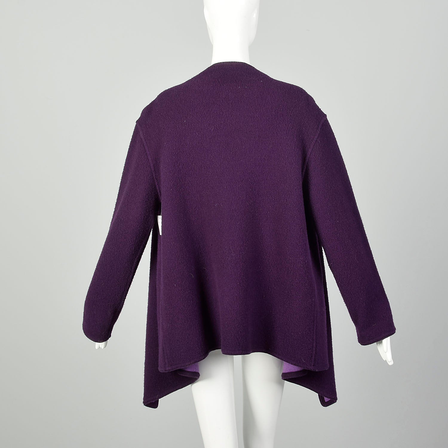 Eileen Fisher Purple Knit Cardigan Aubergine Clutch Jacket