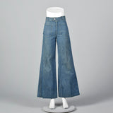 1970s Bell Bottom Jeans with Front Pockets