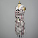 1960s Deadstock Plaid Blouse and Skirt Set