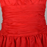 1980s Red Party Dress with Polka Dots
