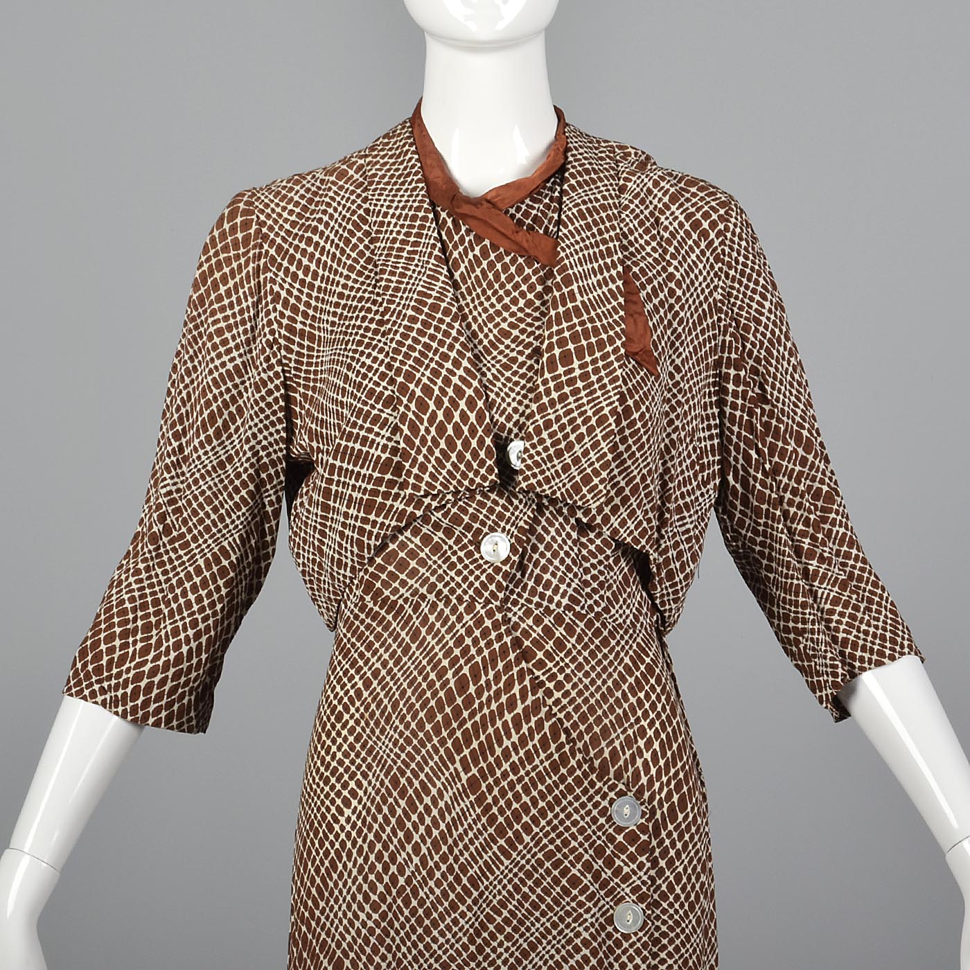 1930s Asymmetric Dress and Jacket Set