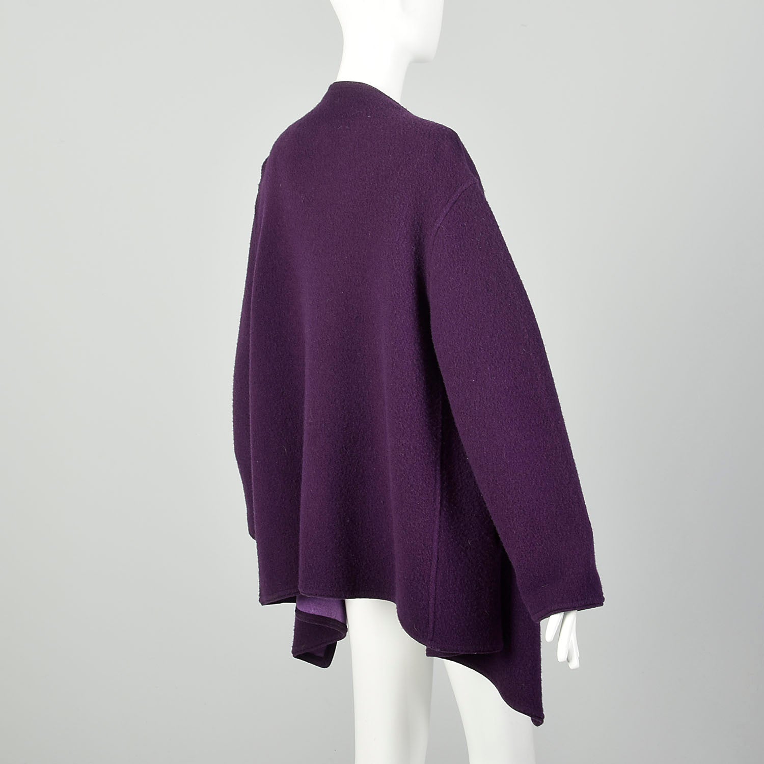 Eileen Fisher Purple Knit Cardigan Aubergine Clutch Jacket