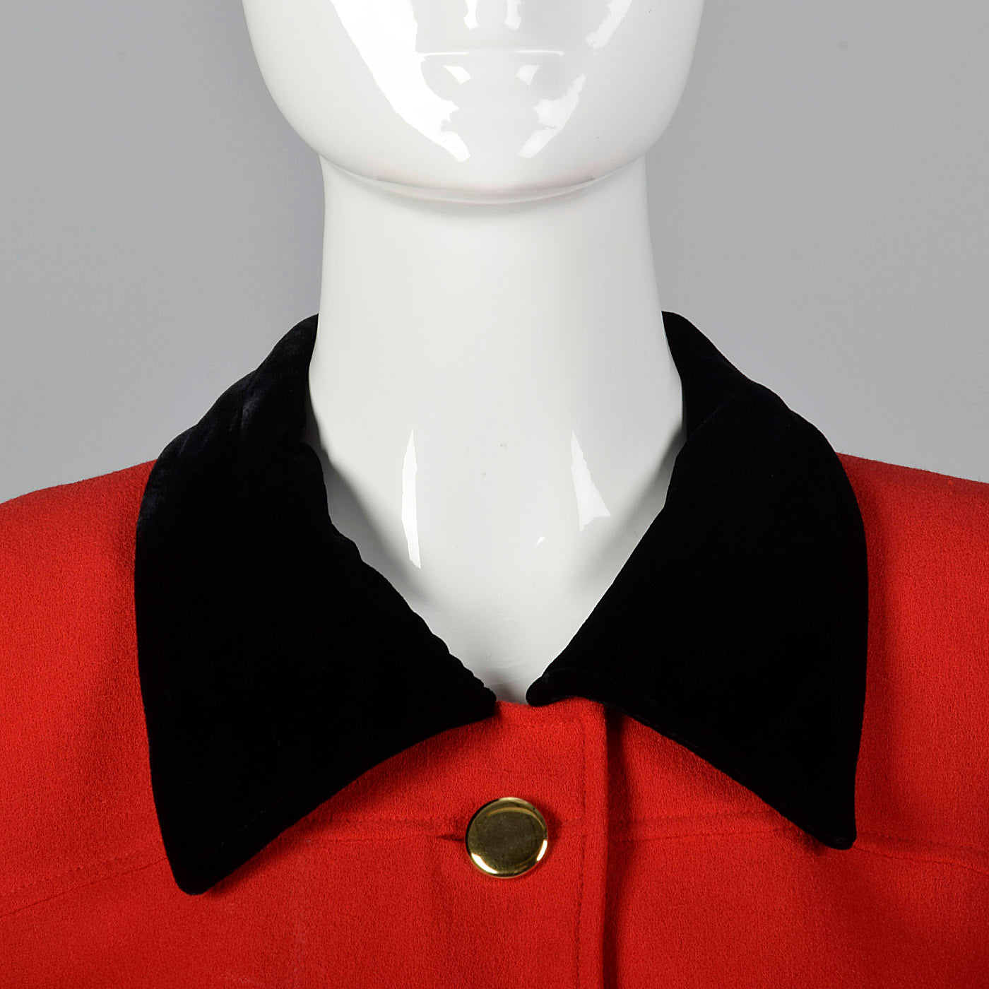 1980s Valentino Boutique Red Dress with Black Trim