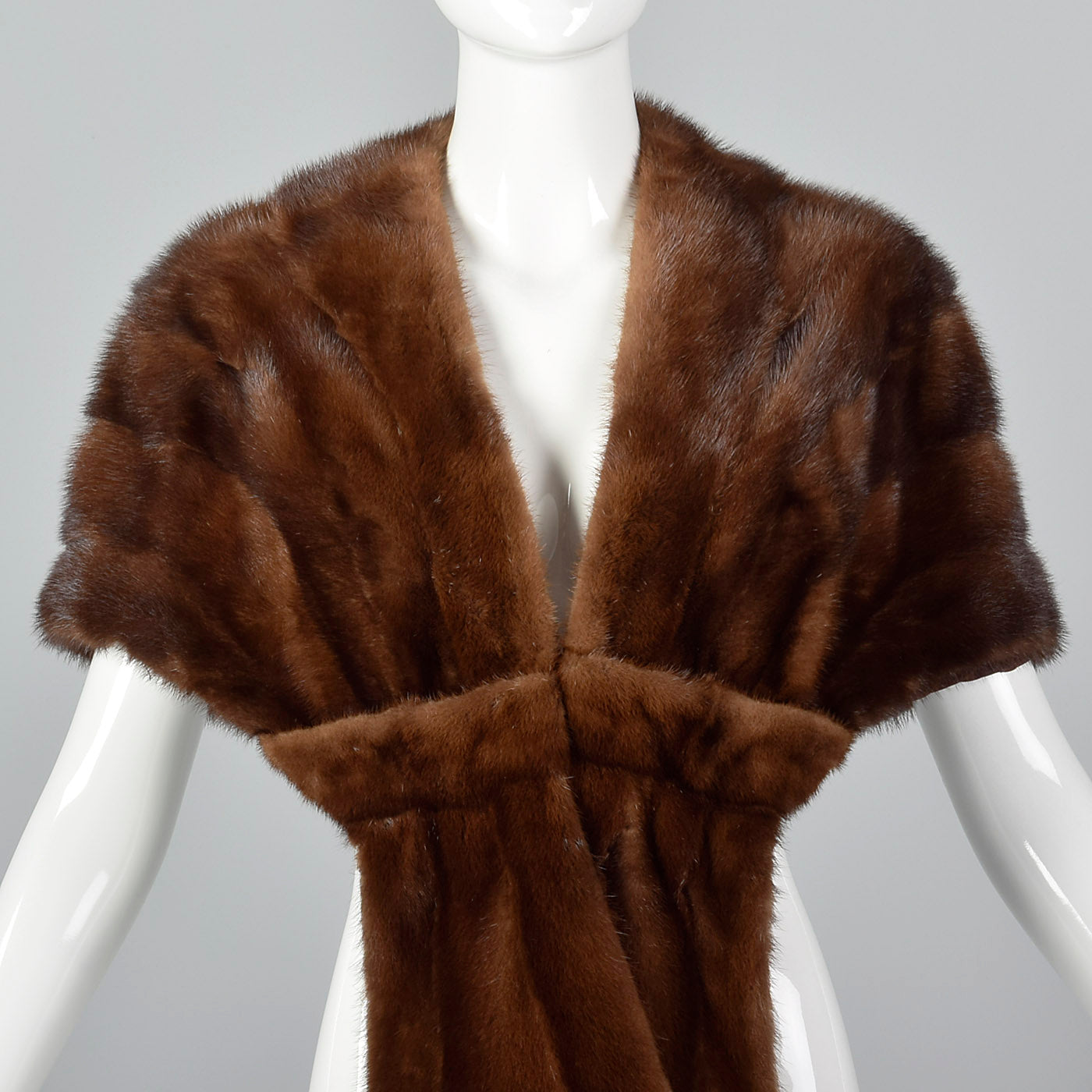 1950s Mink Stole with Scallop Edge