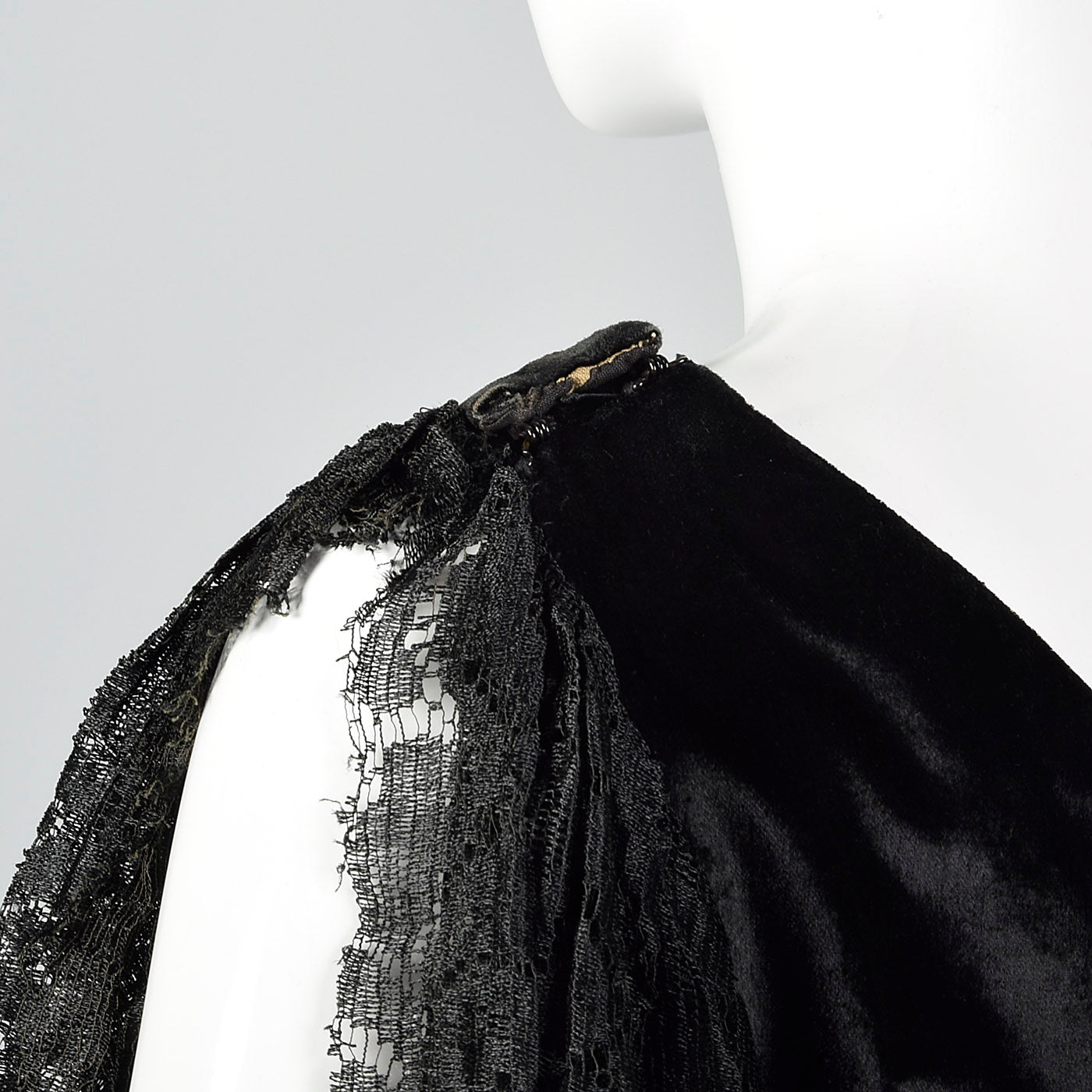 1920s Style Black Lace Dress
