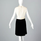 1960s Black Velvet Dress and Jacket Set