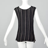 2000s Black Knit Tank Top