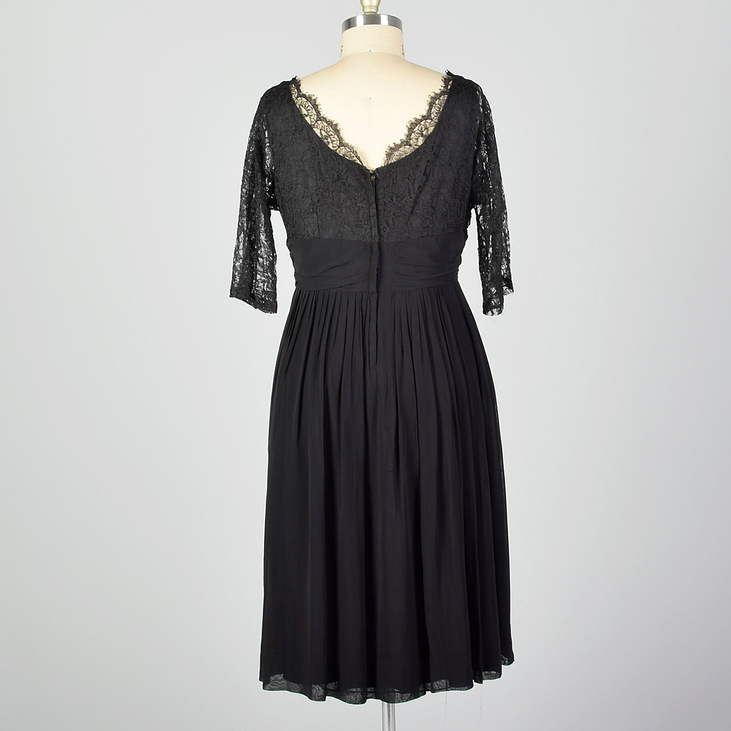 XXL 1950s Lace and Chiffon Dress