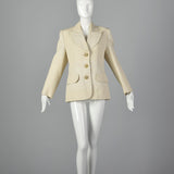 Medium Christian Lacroix 1990s Cream and Silver Blazer