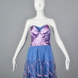 1940s Purple and Blue Tulle Party Dress