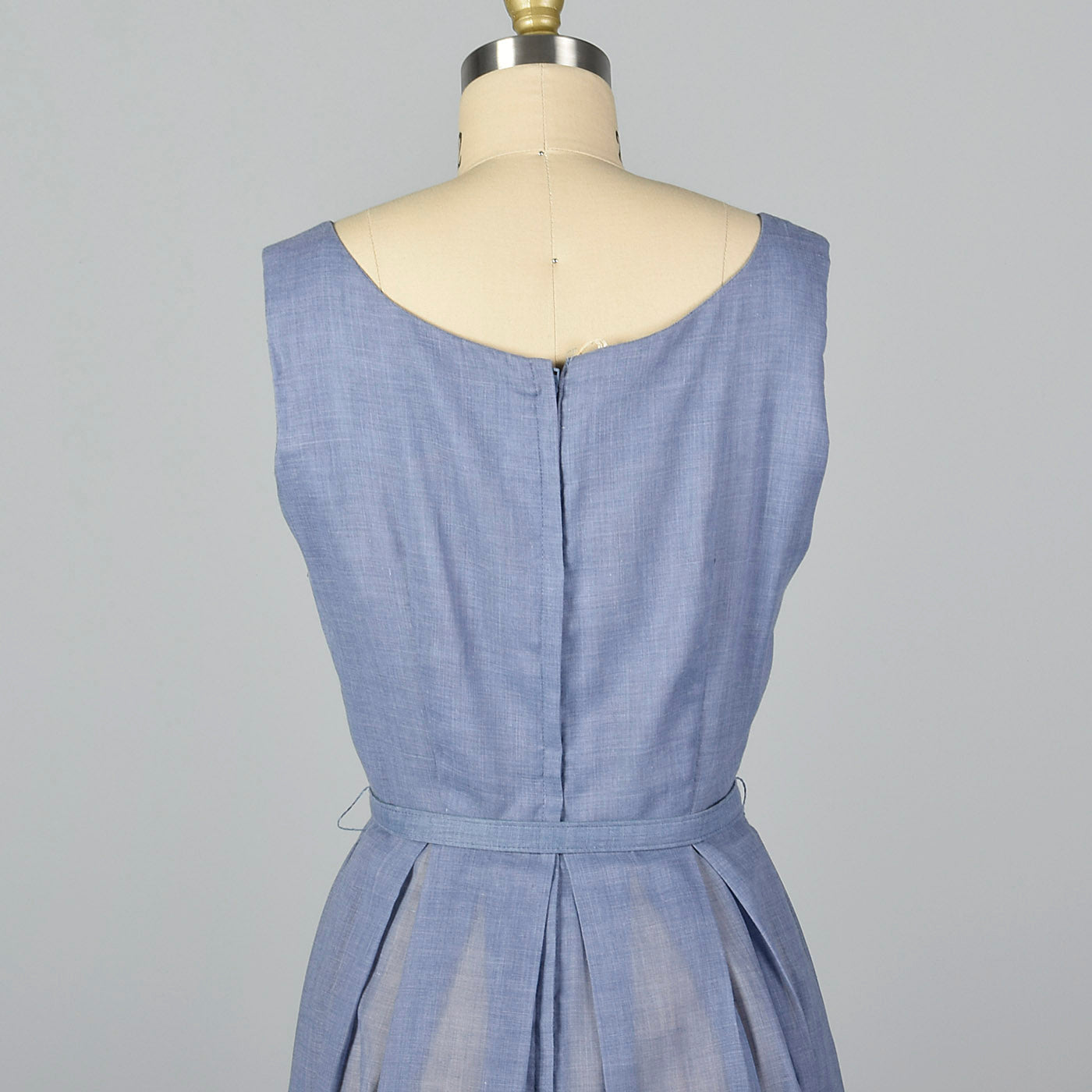 1960s Blue Dress with Embroidered Jacket