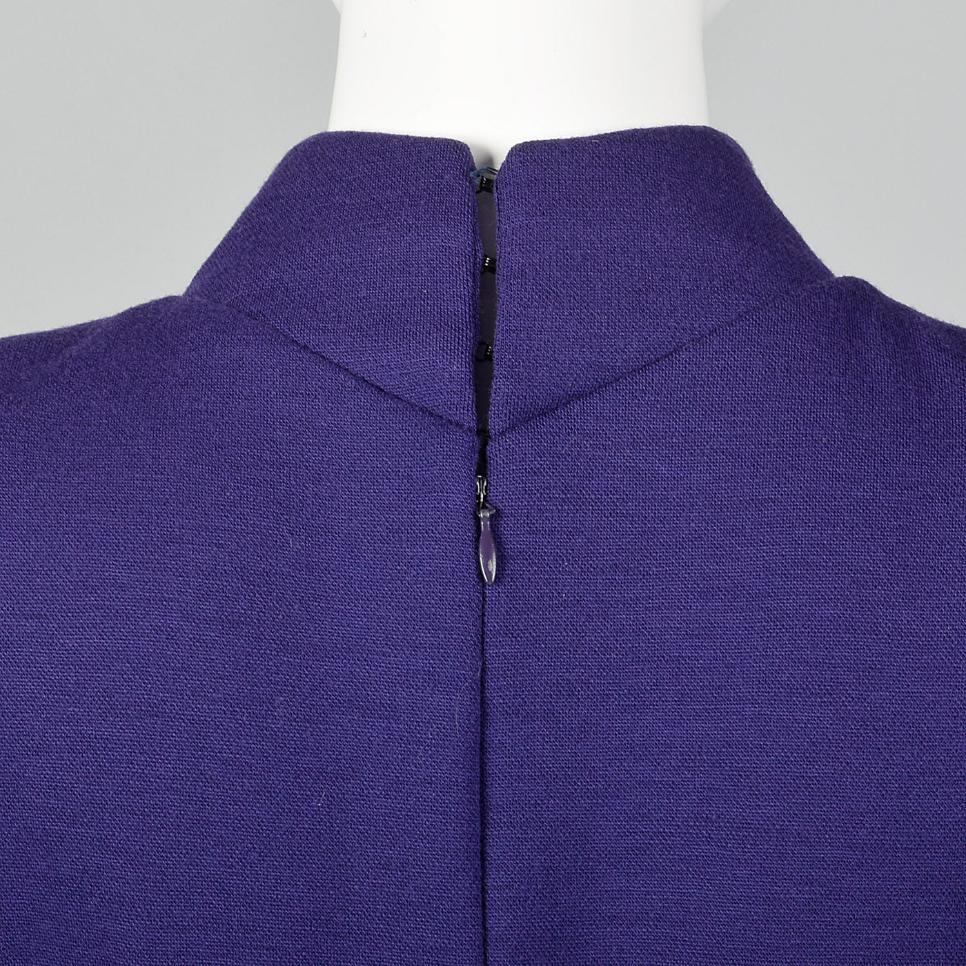 1980s Geoffrey Beene Purple Knit Dress