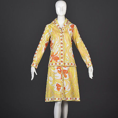 1960s Emilio Pucci Cotton Skirt and Tunic Set