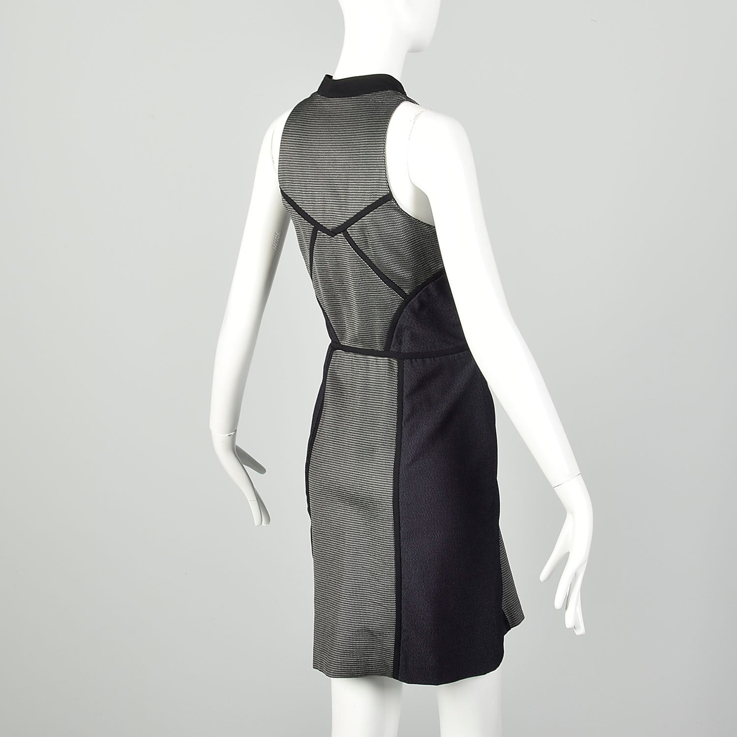 2010s Medium Nicole Miller Artelier Dress Structural Zip Front BodyCon