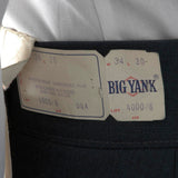 Deadstock 1960s Men's Big Yank Sanforized Blue Twill Workwear Pants