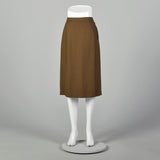 Small Givenchy 1980s Brown Wool Skirt