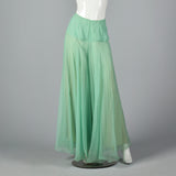 1970s Mint Green Palazzo Pants Set
