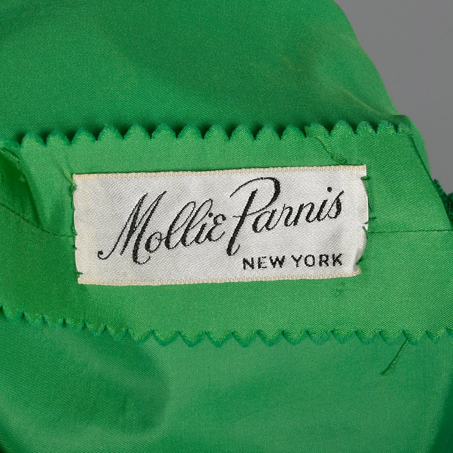 Small Mollie Parnis 1960s Green and Gold Paisley Dress