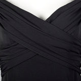 1990s Nicole Miller Off Shoulder Little Black Dress