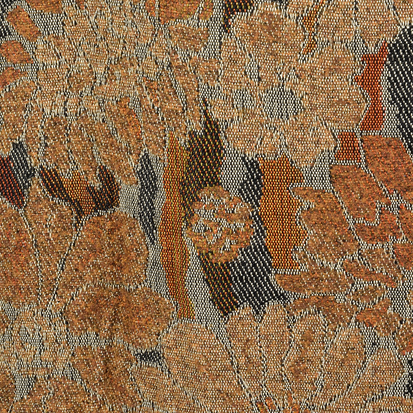 1970s Tapestry Coat with Large Fur Collar