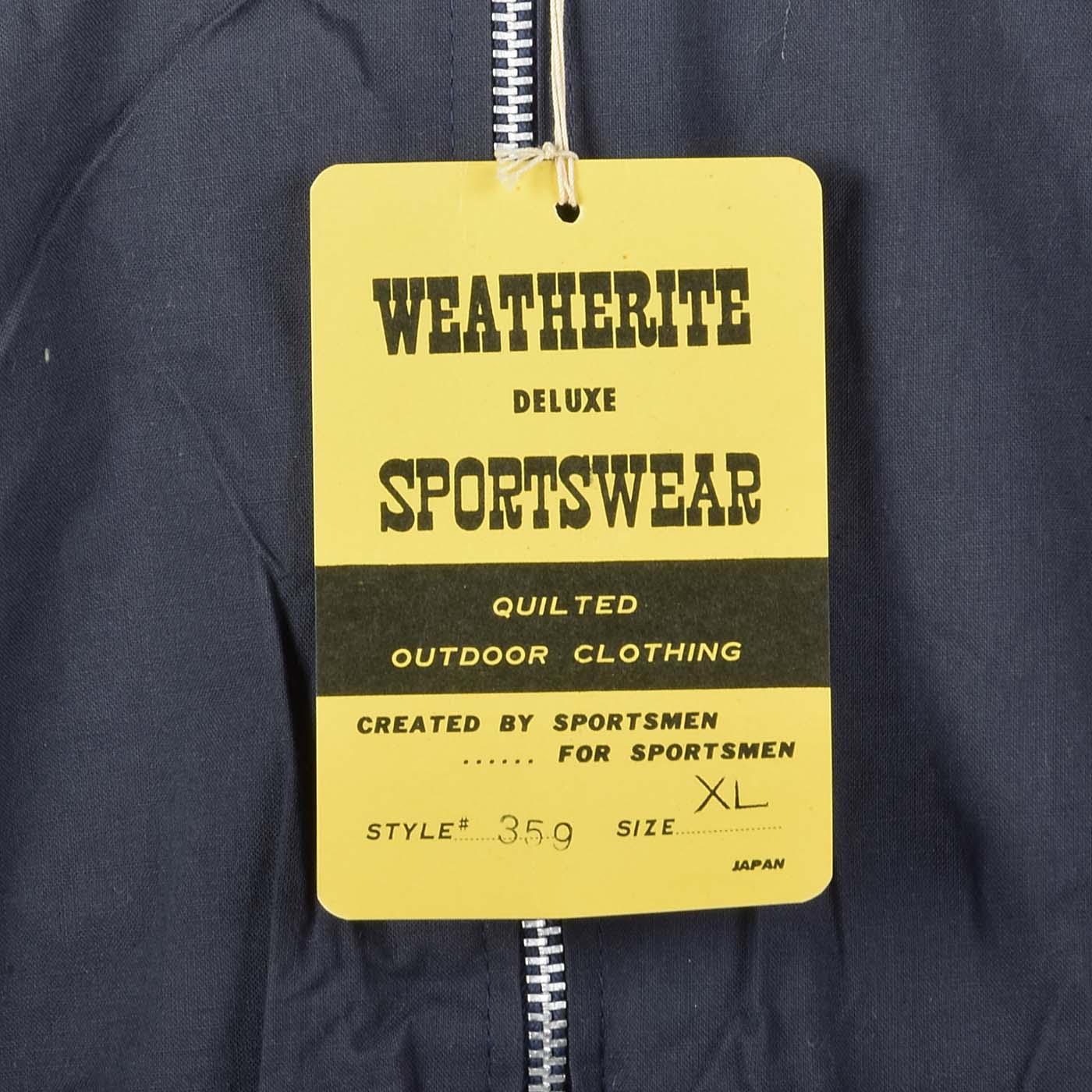 Large -XL 1960s Navy Blue Bomber Jacket