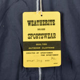 Large -XL 1960s Navy Blue Bomber Jacket