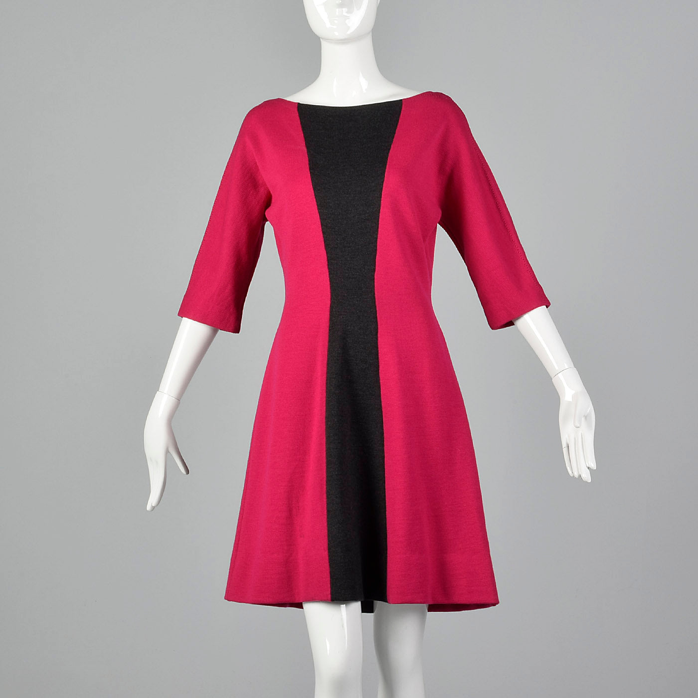 1960s Goldworm Two Tone Wool Knit Dress