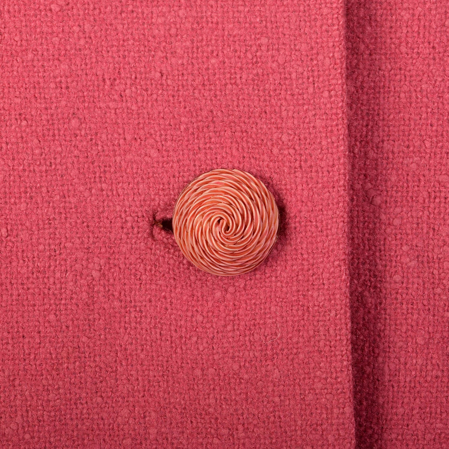 OSFM 1960s Swing Coat Loose Pink Wool Bracelet Sleeve Winter
