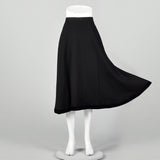 Small 1950s Black Textured Stripe Skirt
