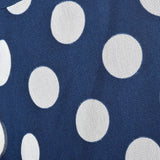1970s Navy Dress with White Polka Dots