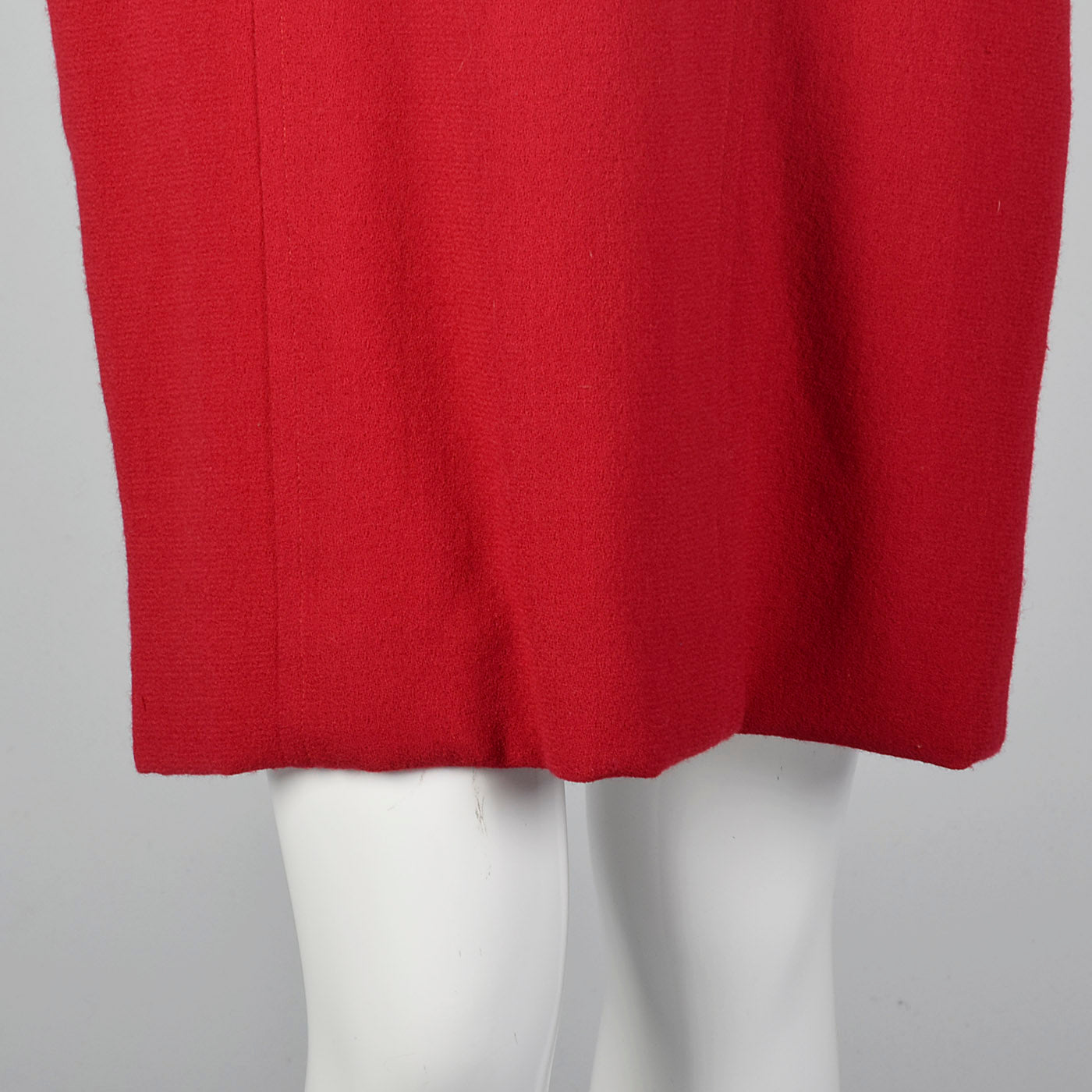 1980s Travilla Red Wool Dress
