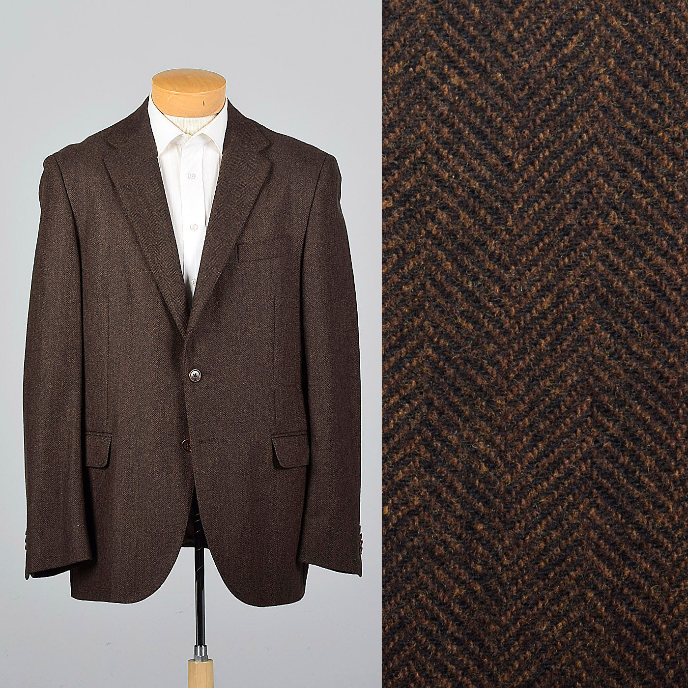 2000s Mens Cashmere Blend Jacket in Brown