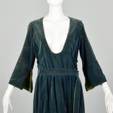 Medium 1910s Dress Velvet Edwardian Beaded Silk