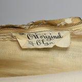 1940s Halter Dress with Abstract Gold Silkscreen Print