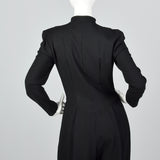 1980s Black Wide Leg Jumpsuit
