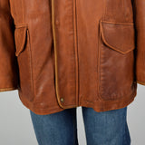 XL-XXL Mens Orvis Light Brown Leather Jacket
