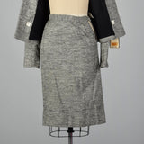 1950s Deadstock Atomic Fleck Gray Skirt Suit