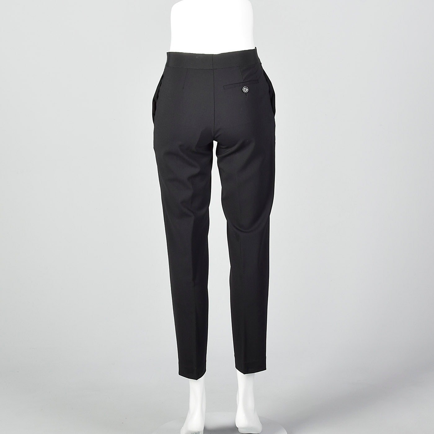 2000s Low Rise Black Pants with Bow Waist