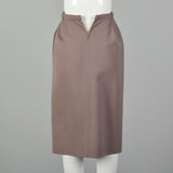 XS 1950s Taupe Pencil Skirt